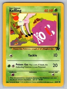 Koffing 58/82 Team Rocket LP 2000 Unlimited Vintage WOTC Pokemon TCG - Picture 1 of 2