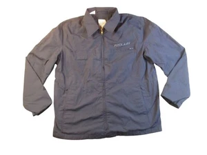 Vintage US Navy Jacket Mens 44L Blue 1970s Utility Deck Stencil Military USN - Picture 1 of 15