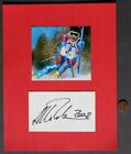 1988-92 Italie Jeux Olympiques d'hiver skieur Alberto Tomba carte dédicacée & lot photo--