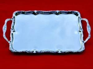 New Old Stock 80's Chrome Plated Steel Serving Tray, TWIN BIRD Japan, TR11 - Picture 1 of 2