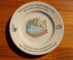 Wedgwood von Etrurien & Barlaston Beatrix Potter Peter Rabbit Bett Tee 6 7/8" Teller - Bild 1 von 5