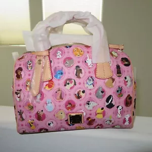 2018 Disney Dooney & Bourke DOGS Pink Satchel Shoulder Barrel Bag NWT - Retired - Picture 1 of 8