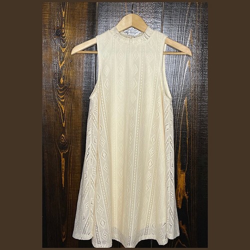 OFF WHITE Abito a tubino Lei+Sky Off White in pizzo geometrico taglia S