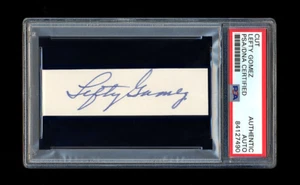 LEFTY GOMEZ SIGNED CUT PSA/DNA AUTOGRAPHED NEW YORK YANKEES 5 x WSC ALLSTAR - Picture 1 of 1