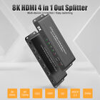 HDMI 2.1 Switcher 4 in 1 out 8K 60Hz 48Gbps 1080P Splitter Hub Adapter Converter