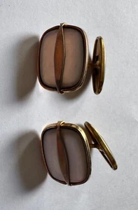 2x Manschettenknöpfe/Manschetten-Knöpfe Art Deco Vintage Dandy Herren Perlmutt - Bild 1 von 2