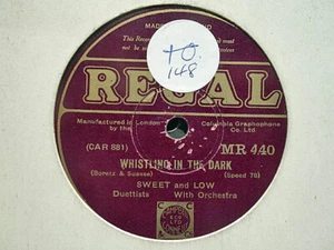 SWEET AND LOW - Whistling In The Dark / Just One More Chance 78 rpm disc - Picture 1 of 1
