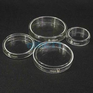 Piatto coltura di Petri vetro borosilicato 60-200 mm con coperchi per lievito batterico da laboratorio - Foto 1 di 34