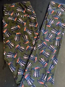 Lularoe OS Leggings. Größe 2-12 Vintage Americana Zylinder rot weiß blau - Bild 1 von 2