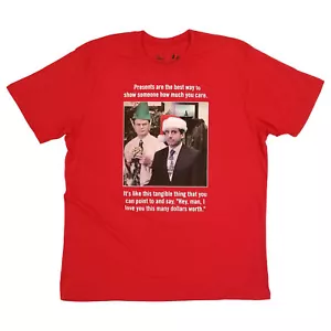 Ripple Junction Mens Red The Office Xmas Holiday Christmas T-Shirt - Picture 1 of 1