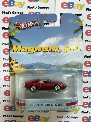 Hot Wheels Retro Entertainment Magnum Pi Ferrari 308 GTS QV Red Limited Edition - Image 1 of 4