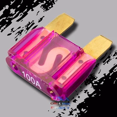 10pcs 120a AMP Large Blade Style Audio GOLD Maxi Fuse Car Marine Auto Motorcycle - Image 1 of 2