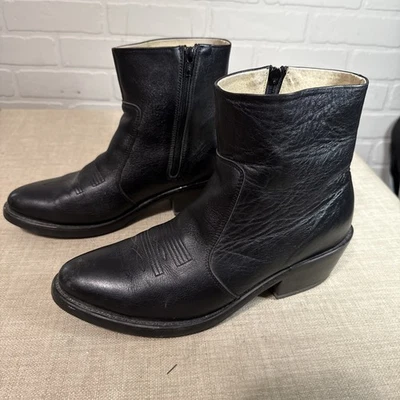 Botas Durango Para Hombres 8 EE (Anchas) Cuero Negro Cremallera Lateral Bota Occidental TR820 Foto 1 de 4