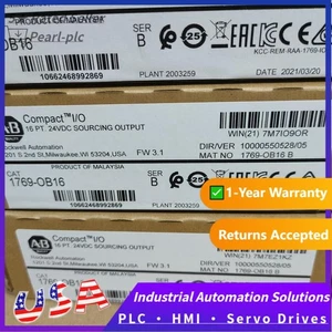 Sealed AB 1769-OB16 SER B Output Module Compact I/O 16 Pt 24VDC US Free Tax - Picture 1 of 6