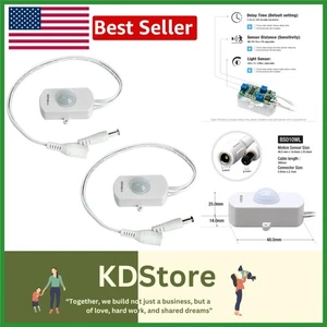 2-Pack Adjustable PIR Motion Sensor Switch for Automated Lighting - Picture 1 of 9