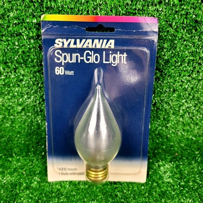 Authentic Vtg SYLVANIA SPUN-GLO Clear Fiber Coated 60 Watt Light Bulb 4,000 hr - Image 1 of 4