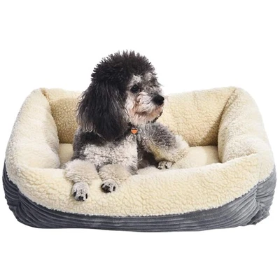 Cama autocalentable de felpa para mascotas de 24 pulgadas para gatos y perros pequeños - Lavable a máquina Foto 1 de 4