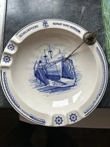 Vintage Royal Delft Large Ashtray With Anchor Pendant - Picture 1 of 8
