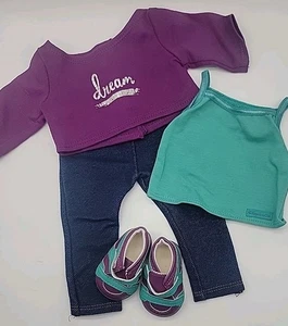 2017 American Girl of the Year Puppe Gabriela Meet Outfit Shirt Cami Jeans Schuhe - Bild 1 von 4