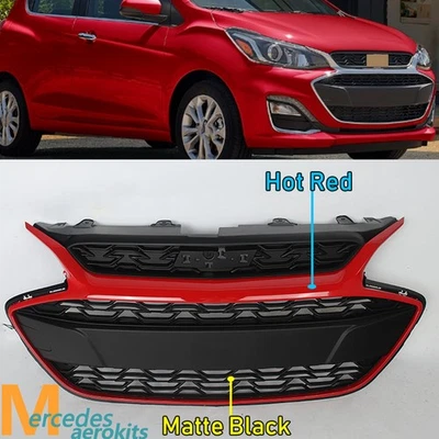 W/ Red Hot Trim Black Front Bumper Grille For Chevrolet Spark 42687998 2019-2022 - Imagem 1 de 4
