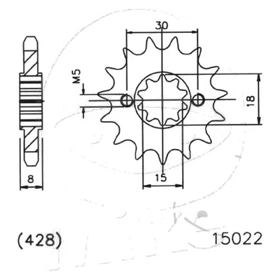 Piñón de 13 dientes para Sachs ZX 50 año 1996-2000 de Esjot - Imagen 1 de 4