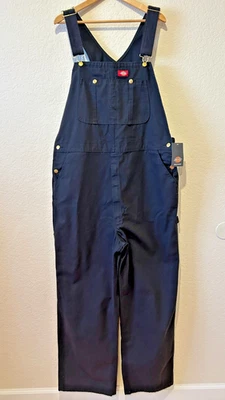 Mono con tirantes Dickies Duck negro talla 42x32 ropa de trabajo utilitaria lona nuevo con etiquetas Foto 1 de 4