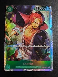 One Piece TCG Shanks ST16-004 SR NM English Green Reprint - Picture 1 of 2