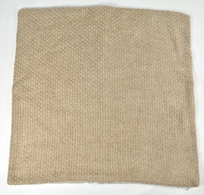 Funda de almohada de lino tejido de canasta Pottery Barn textura neutra 22x22 nueva sin etiquetas Foto 1 de 4