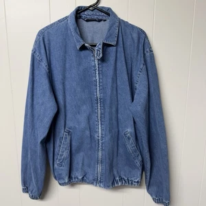 Giacca Bomber Vintage Anni 80/90 Polo Ralph Lauren Denim Harrington Made USA Uomo L - Foto 1 di 12