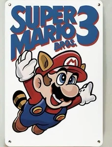 Super Mario Bros 3 Tin Sign 12”x8” – Vintage - Picture 1 of 5