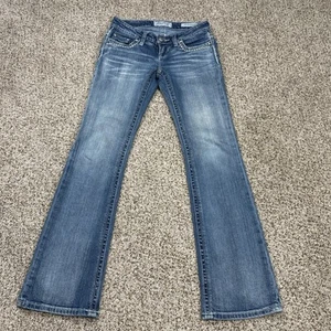 Daytrip Womens 24 Blue Denim Jeans Leo Bootcut Low Rise Cotton 26 X 30 - Picture 1 of 15