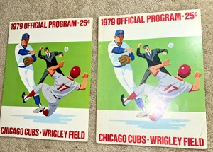 2-  1979  CHICAGO CUBS Scorecard UNUSED  vs. CINCINNATI REDS - Picture 1 of 9