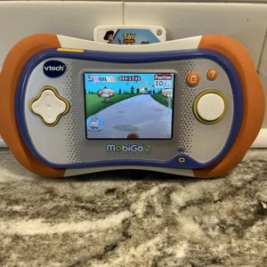 Vtech Mobigo 2 Electronic Handheld Game System w/ 4 Games & Original Case - EUC - Picture 1 of 12