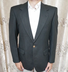 Vintage Magee handtailored all worsted bespoke gold button green blazer 40R - Picture 1 of 14