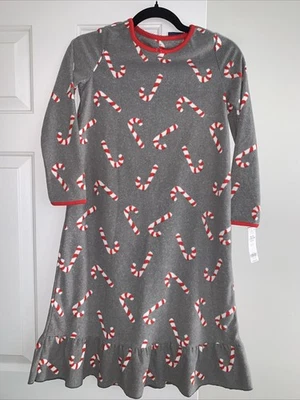 Camisón de vacaciones Carter’s Girls Candy Cane polar talla 8-10 nuevo con etiquetas Foto 1 de 4