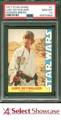 1977 STAR WARS WONDER BREAD #1 LUKE SKYWALKER PSA 10 - Image 1 of 4