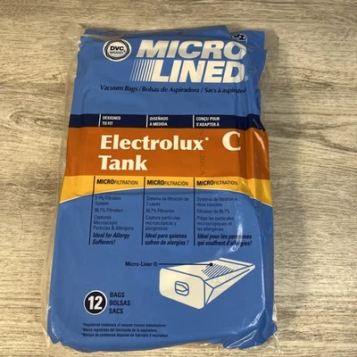 12 HEPA Bags for Electrolux Canister Vacuum Style C ~ Micro Lined - Image 1 of 4
