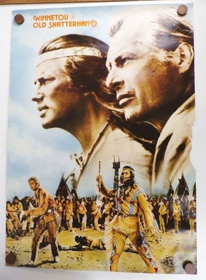 Winnetou und Old Shatterhand 1986 vintage Filmplakat Barker Price - Bild 1 von 4