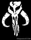 Bantha Skull Distressed Mandalorian Boba Fett Vinyl Die Cut Decal Free Ship-