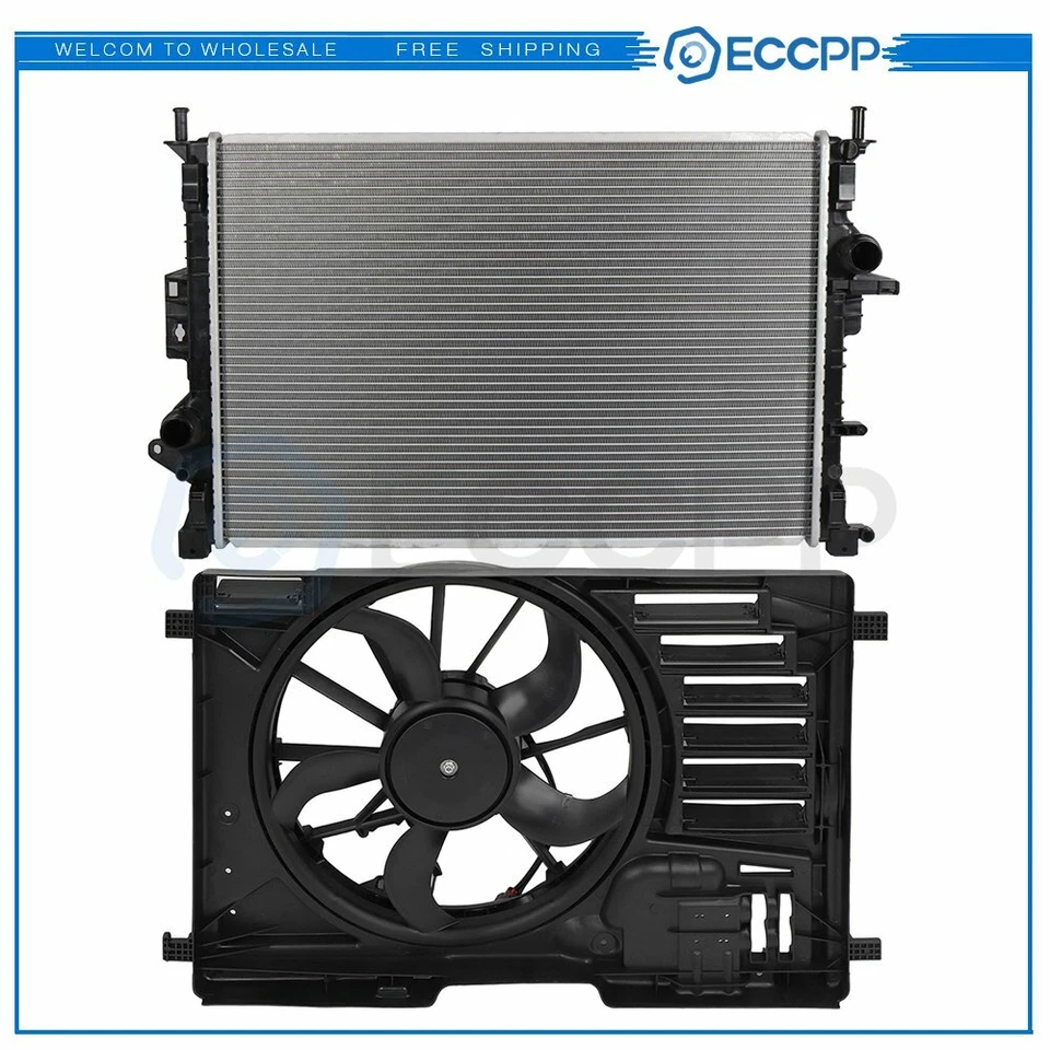 Electric Radiator Cooling Fan Kit For 2014-2015 2016-2018 Ford Transit Connect Foto 1 de 4