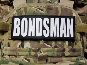 BONDSMAN 3X8 Parche de incursión para portador de placas con respaldo de gancho Agente de fianzas - Imagen 1 de 5
