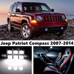 9x LED Xenon White Light Interior Package Kit for Jeep Patriot Compass 2007-2014 - Picture 1 of 10