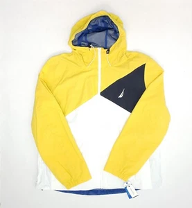 Nautica Sailing Jacket XXL Windbreaker Yellow Navy White - Picture 1 of 1