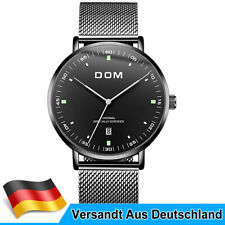 Luxu Business Armbanduhr Wasserdicht Herren Edelstahl Uhrenband Quarz Watch DHL