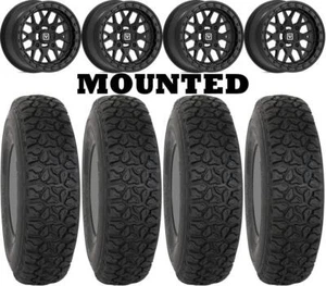 Kit 4 System 3 DX440 Tires 35x10-15 on Valor V07 Beadlock Matte Black 1KXP - Picture 1 of 5