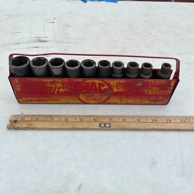 Mac Tools 1/2" Drive SAE Deep Impact Socket set of 10 w/ Tray 24MMR 10-24mm - Image 1 of 4