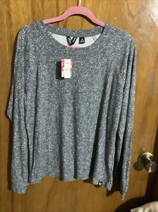 Roxy Anchors Away Crew Rib Large Long Sleeve Top NWT $50. - Picture 1 of 15