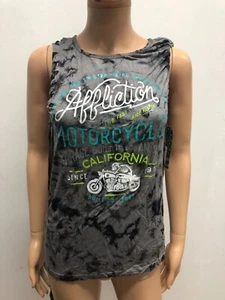 Top Woman Affliction Ref AW16304 SIZE XS Color Grey New - Picture 1 of 8