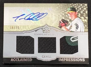 TREVOR CAHILL 2011 Topps Marquee Acclaimed Impressions #AIT-7 PATCH AUTO #16/70 - Picture 1 of 1