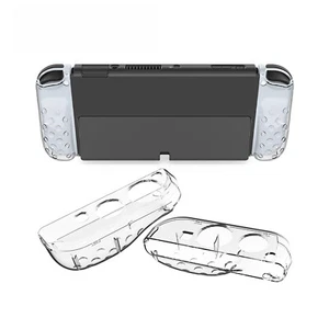 Crystal PC Hard Shell Protective Case for Switch OLED Console Joy-con Grip Cover - Picture 1 of 8